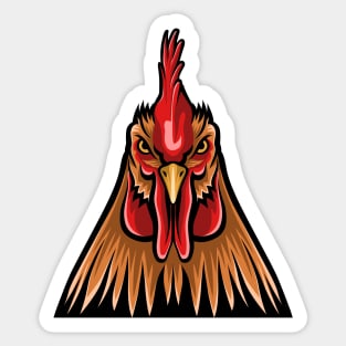 Rooster Head Sticker